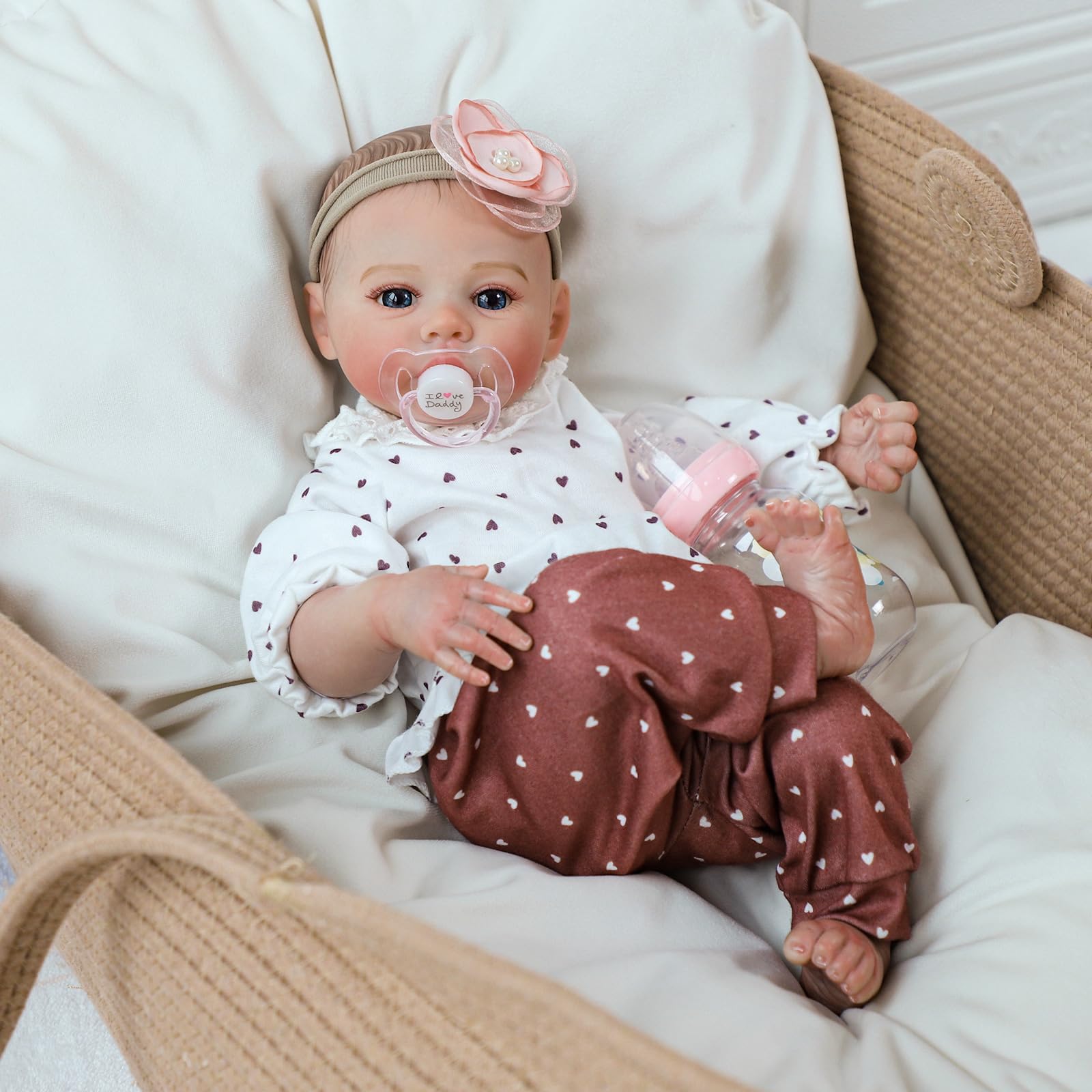 Lifelike Reborn Baby Dolls - 18 Inch Realistic Newborn Baby Dolls Girl, Real Life Baby Dolls