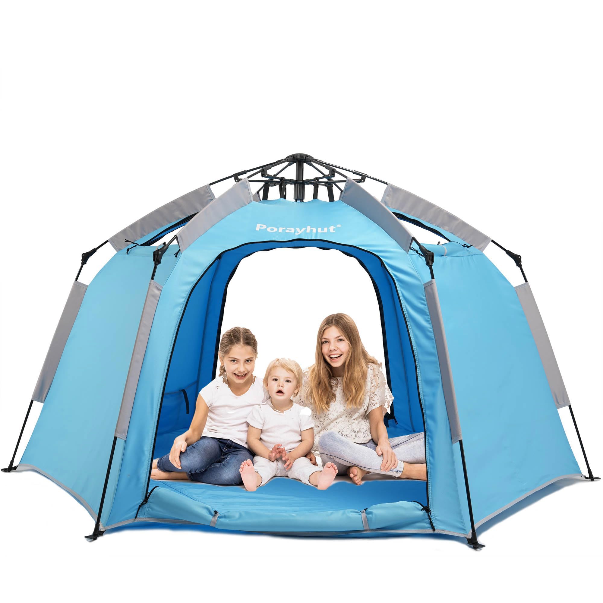 Hexagon Kids Play Tent with LED Lights