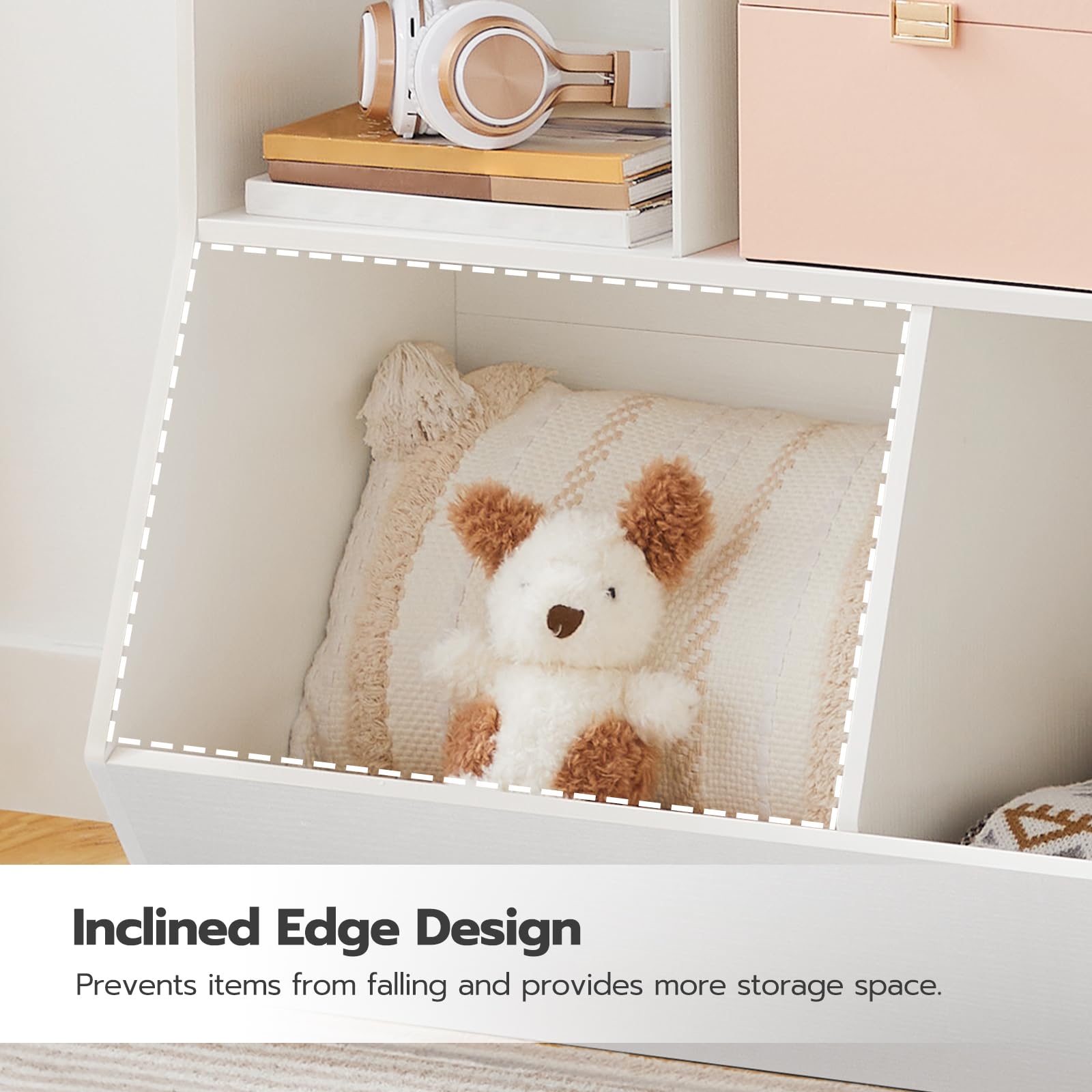 Kids Bookshelf with Toy Storage Organizer