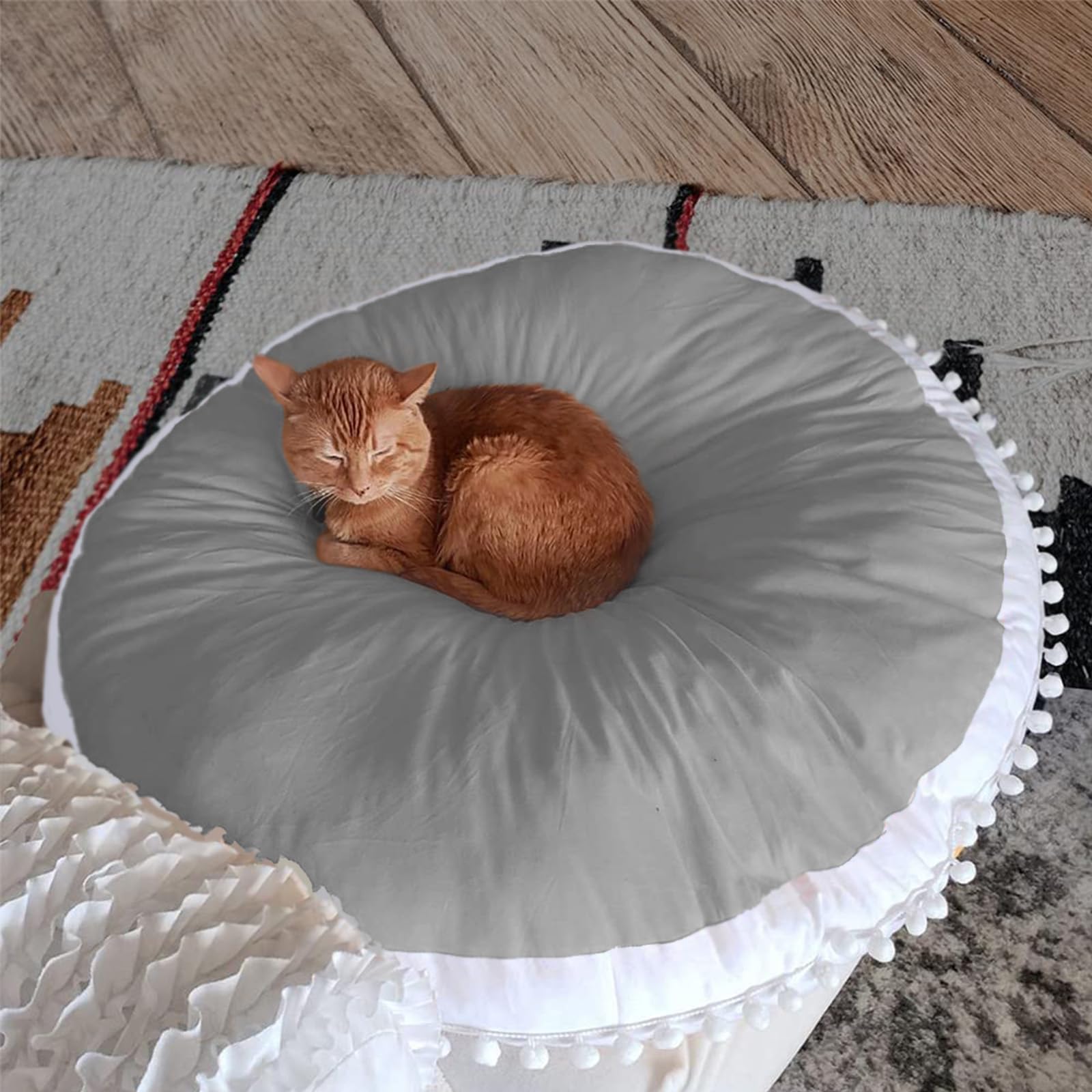 s Floor Cushion Seating, Circle Kids Floor Pillow for Children