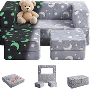 fond + found Kids Couch, Glow in The Dark Modular Kids Explore