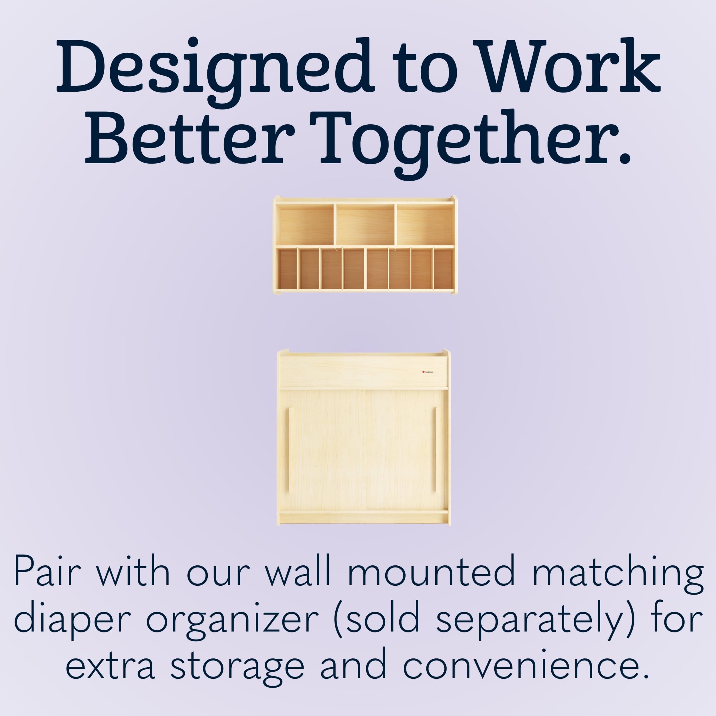 Daycare Changing Table with Storage and Safety Strap
