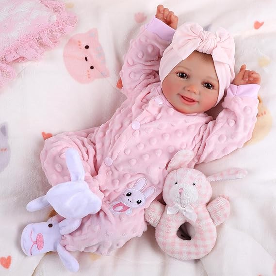 Reborn Baby Dolls Sunny - 17Inch Cute Soft Vinyl Realistic Baby Doll