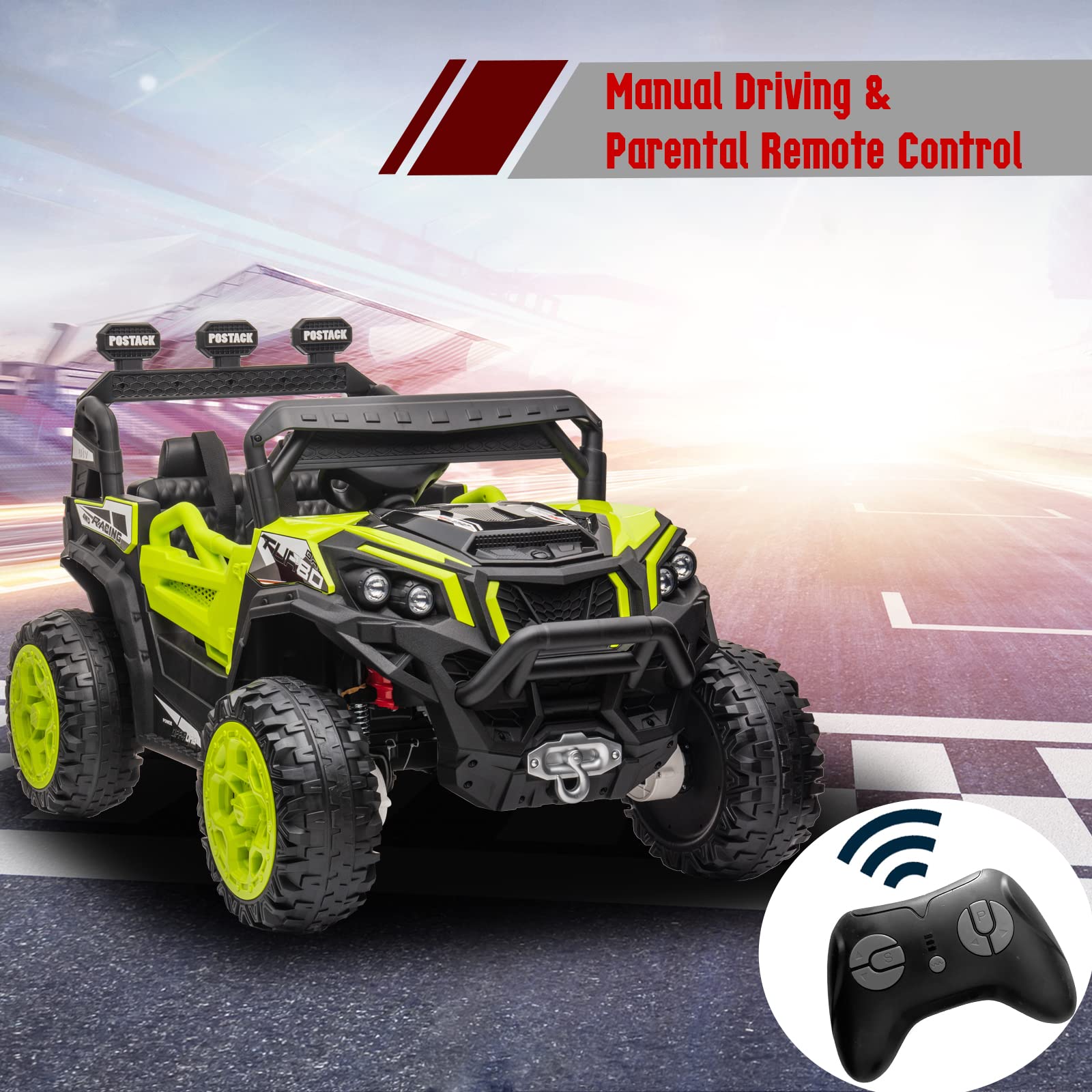 24V Electric Ride On Car for Kids Ages 4-8