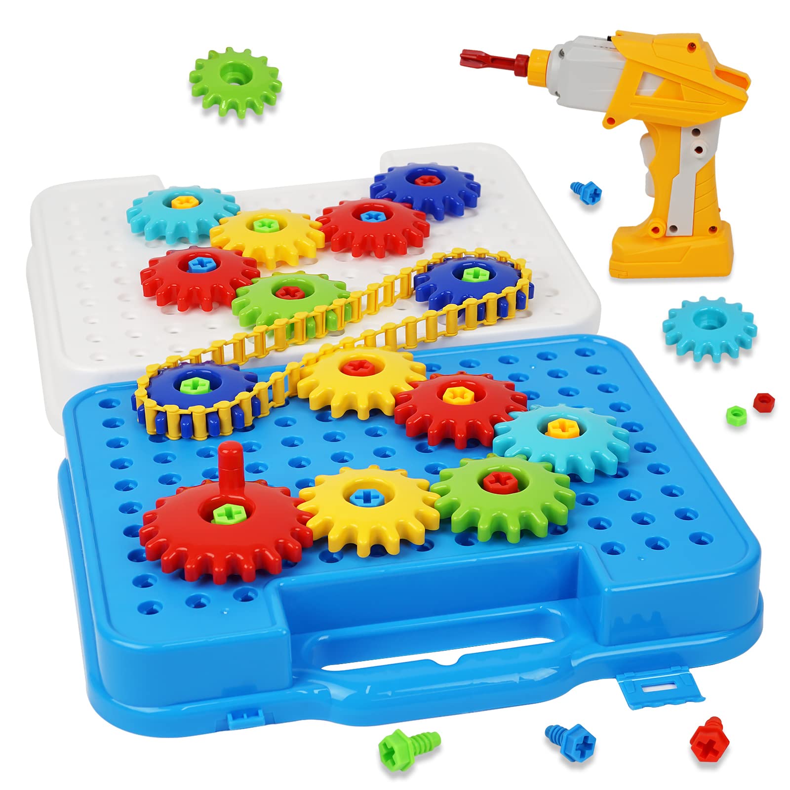Gears Toys for Kids Ages 4-8, STEM Educational Construction Toys