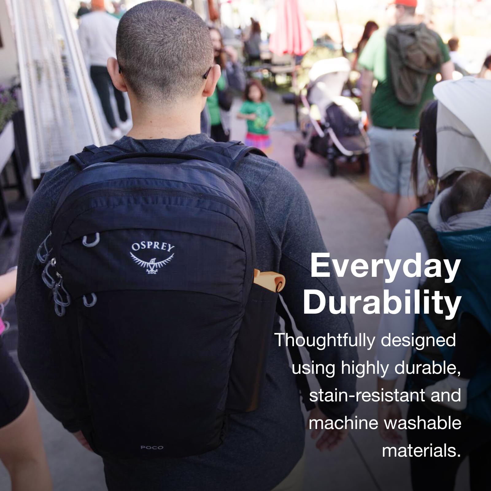 Changing Backpack with Clip-in Changing Pad, Tan Concrete