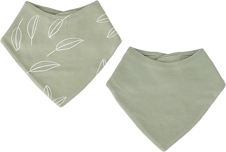 Merino Wool Baby Bibs - Highly Absorbent Bandana Bib with Cotton Outer Layer