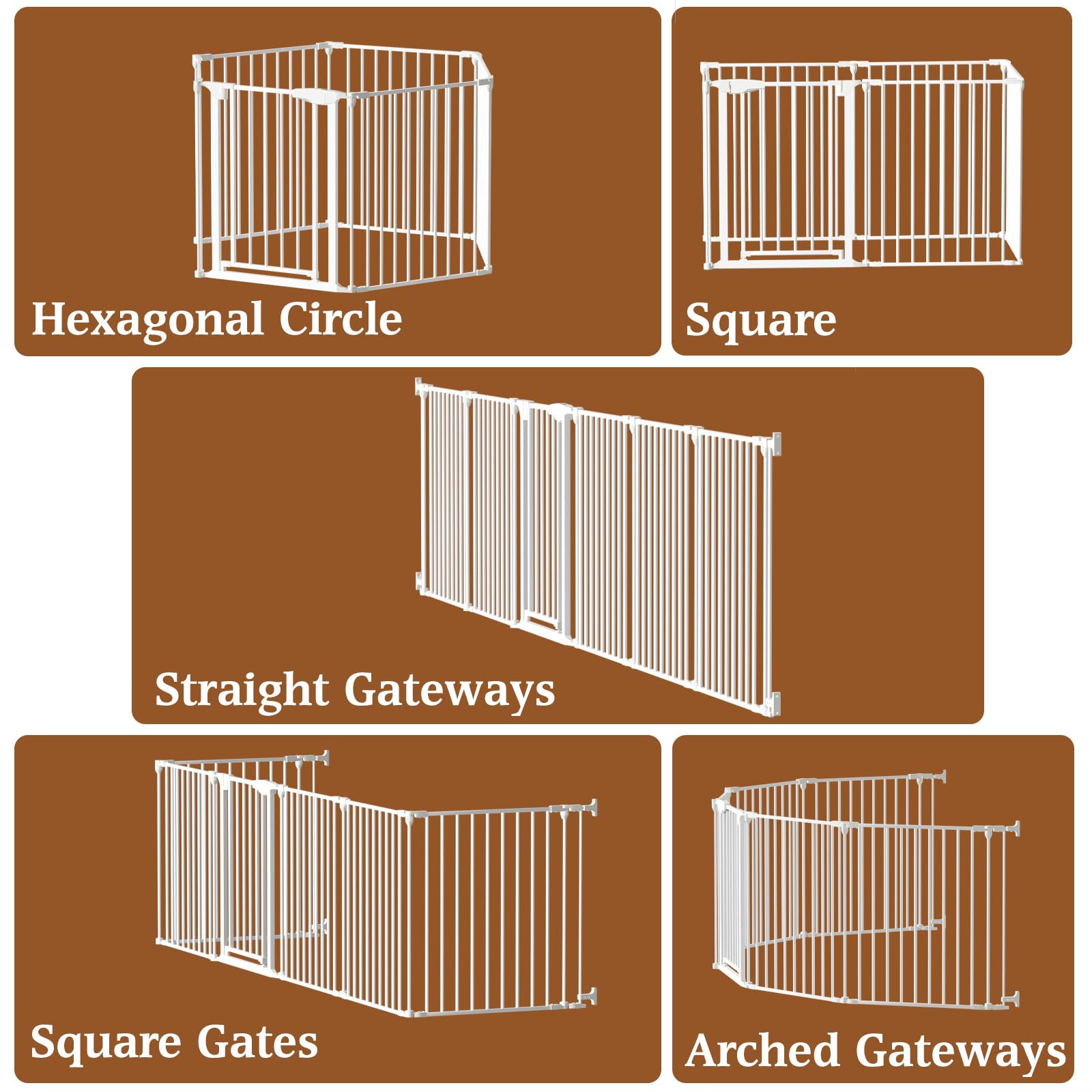 Extra Wide Safety Gate for Doorways and Stairs - 150 Inch Adjustable Pet and Child Barrier