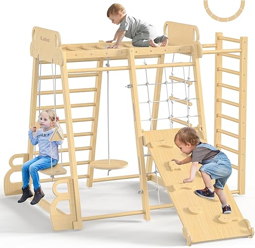 Indoor Playground 9-in-1 Jungle Gym Kids Climbing Toys