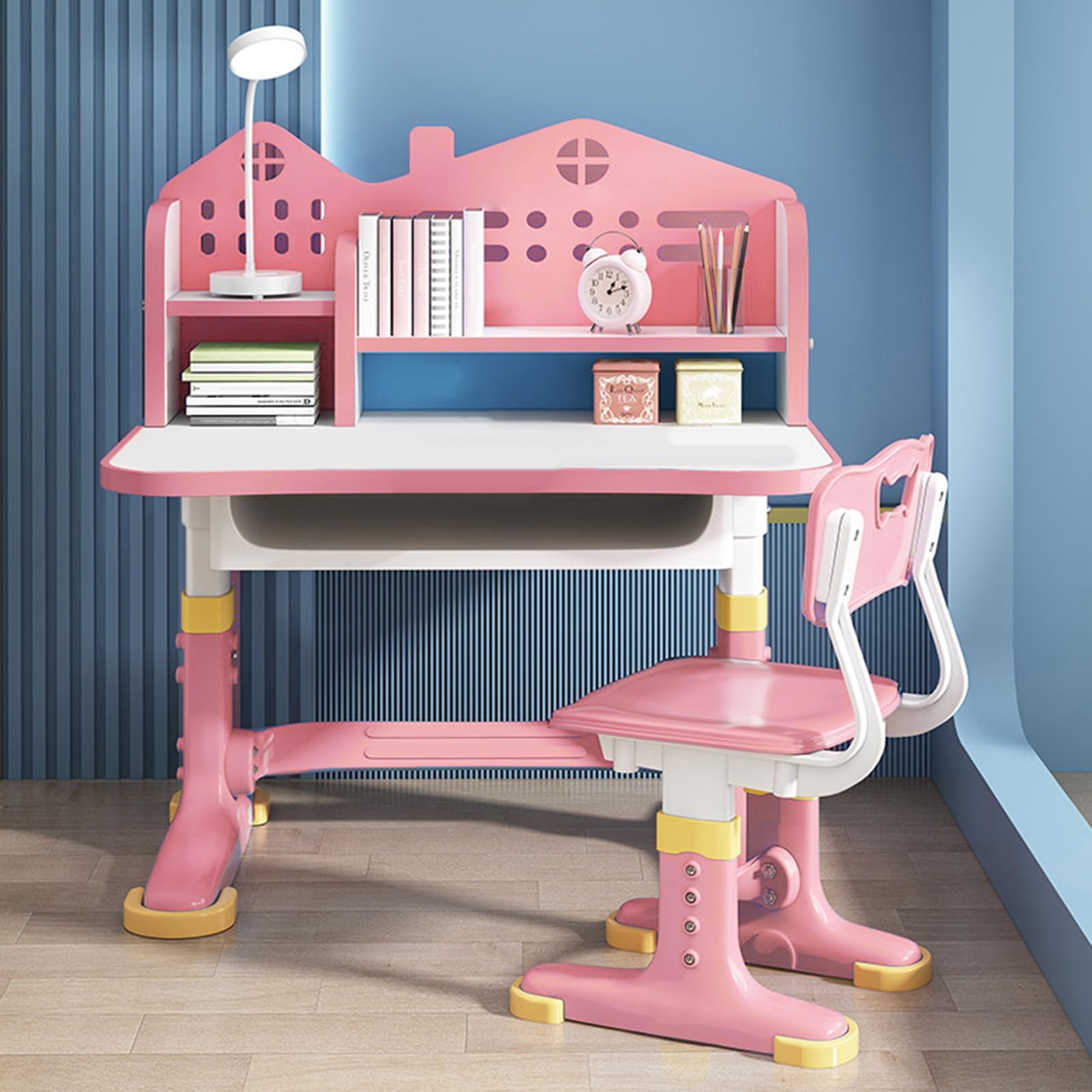 New Updated Kids Desk and Chair Set, Height Adjustable Astronaut