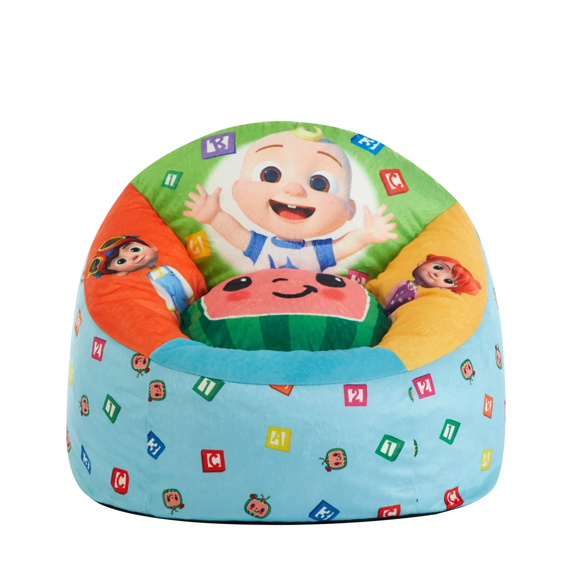 Cocomelon Toddler Bean Bag Chair, Soft, Comfortable Kids Seating for Playrooms