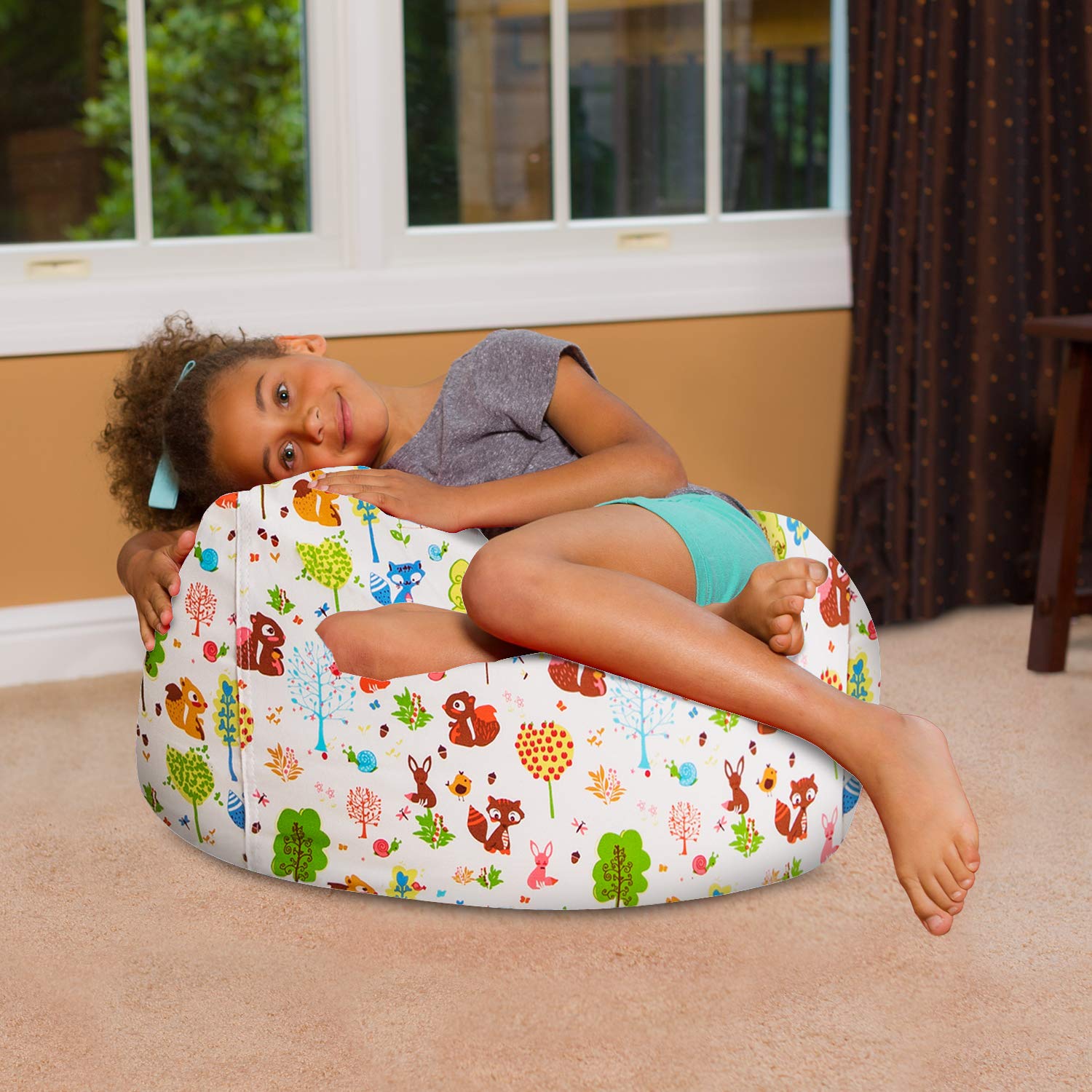 Bean Bag Chair with Removable Washable Cover - Forest Animals