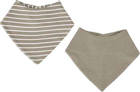 Merino Wool Baby Bibs - Highly Absorbent Bandana Bib with Cotton Outer Layer