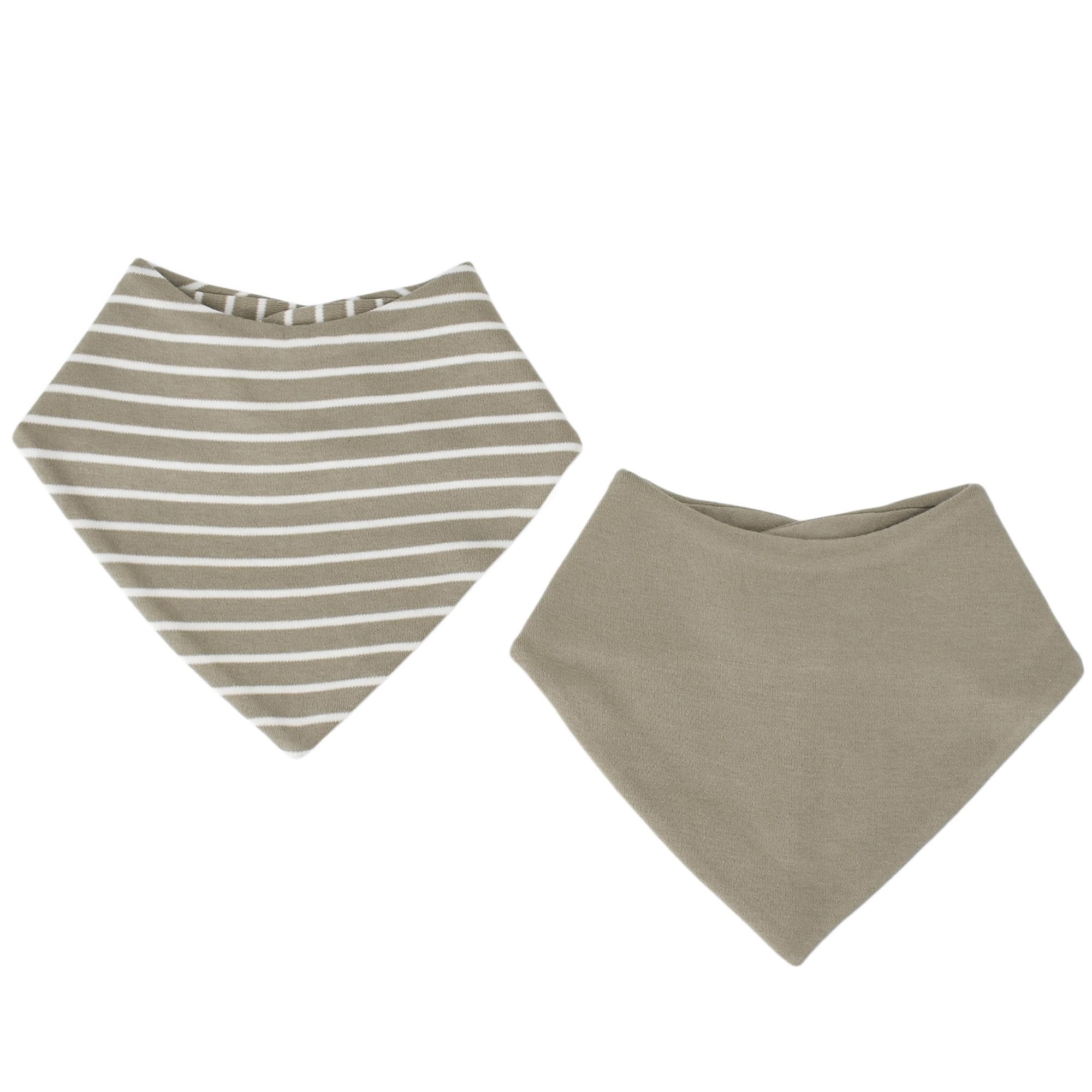 Merino Wool Baby Bibs - Highly Absorbent Bandana Bib with Cotton Outer Layer