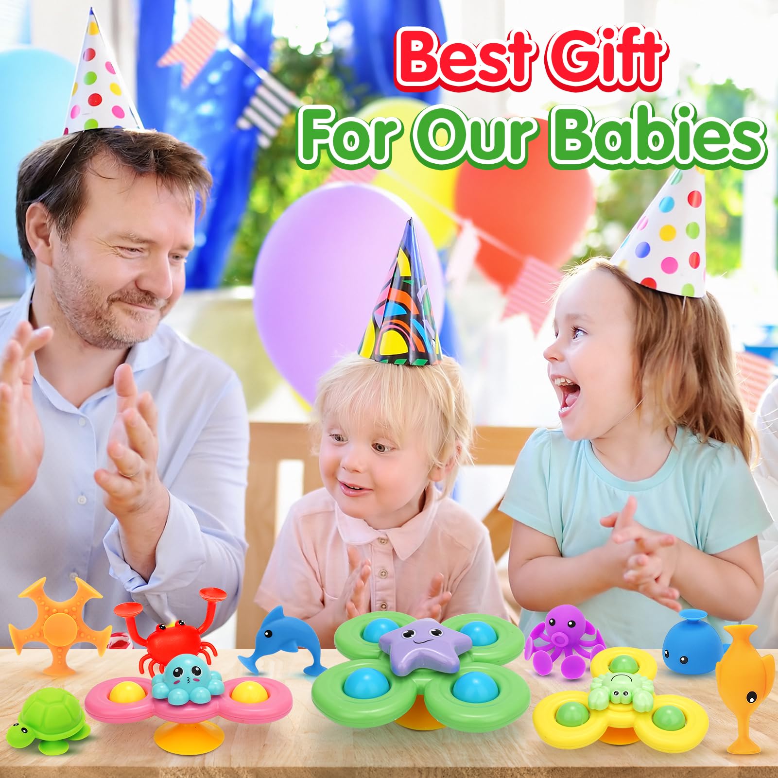 Bath Toys for Baby - 11 Pcs Window Toys for Toddlers, Airplane Car Travel