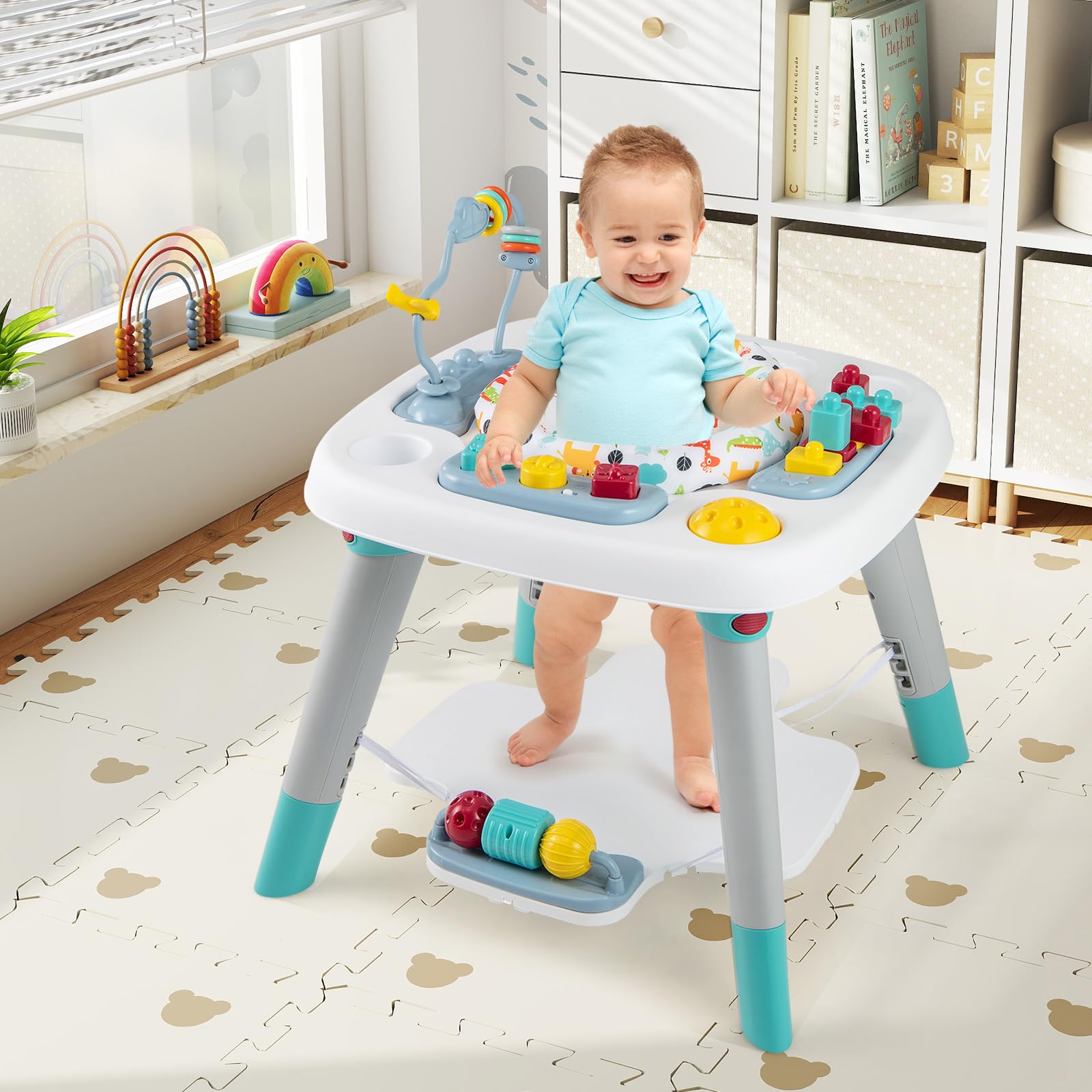 6-in-1 Baby Activity Center, Baby Jumper & Interactive Play Table