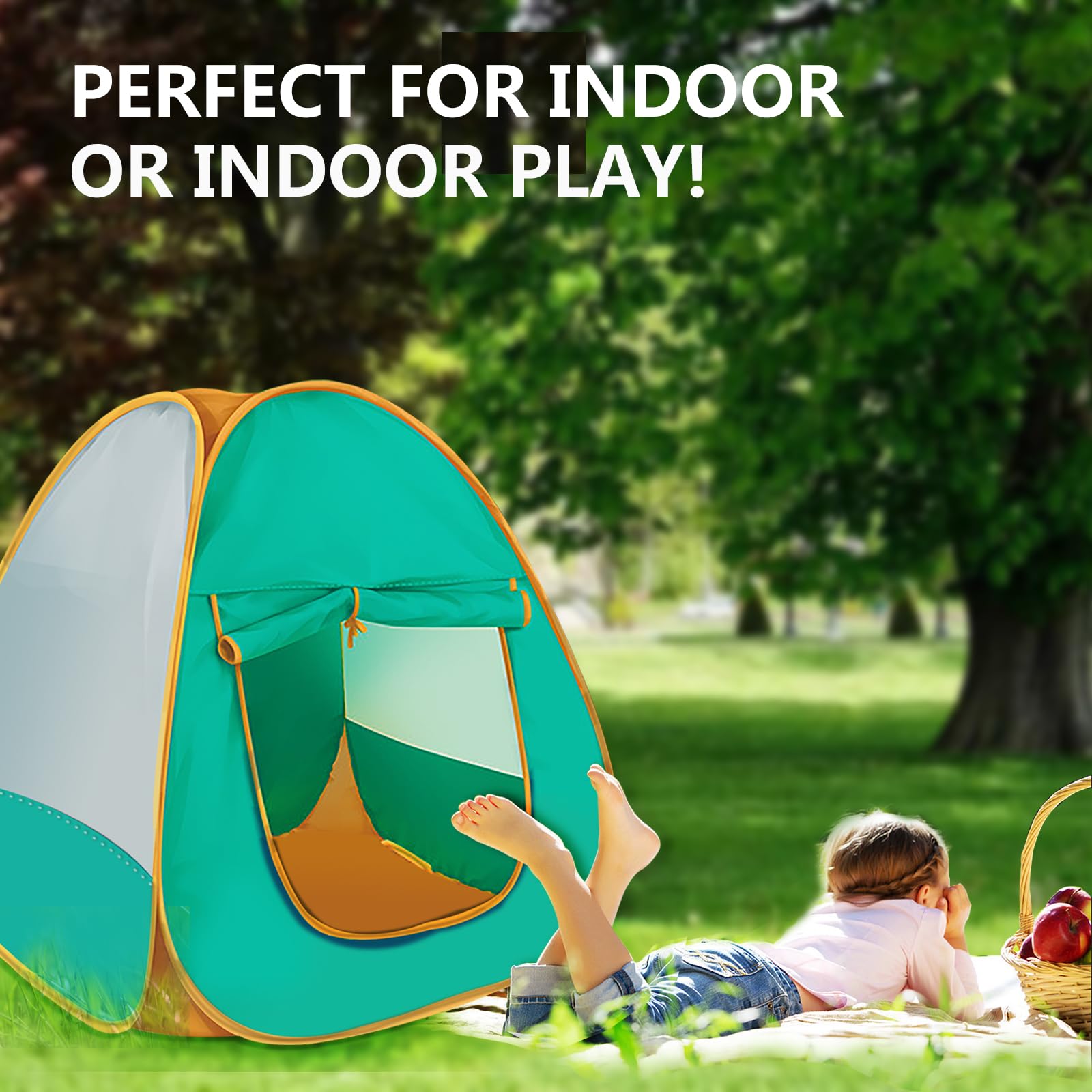 Kids Pop-Up Play Tent for Indoor and Outdoor Use