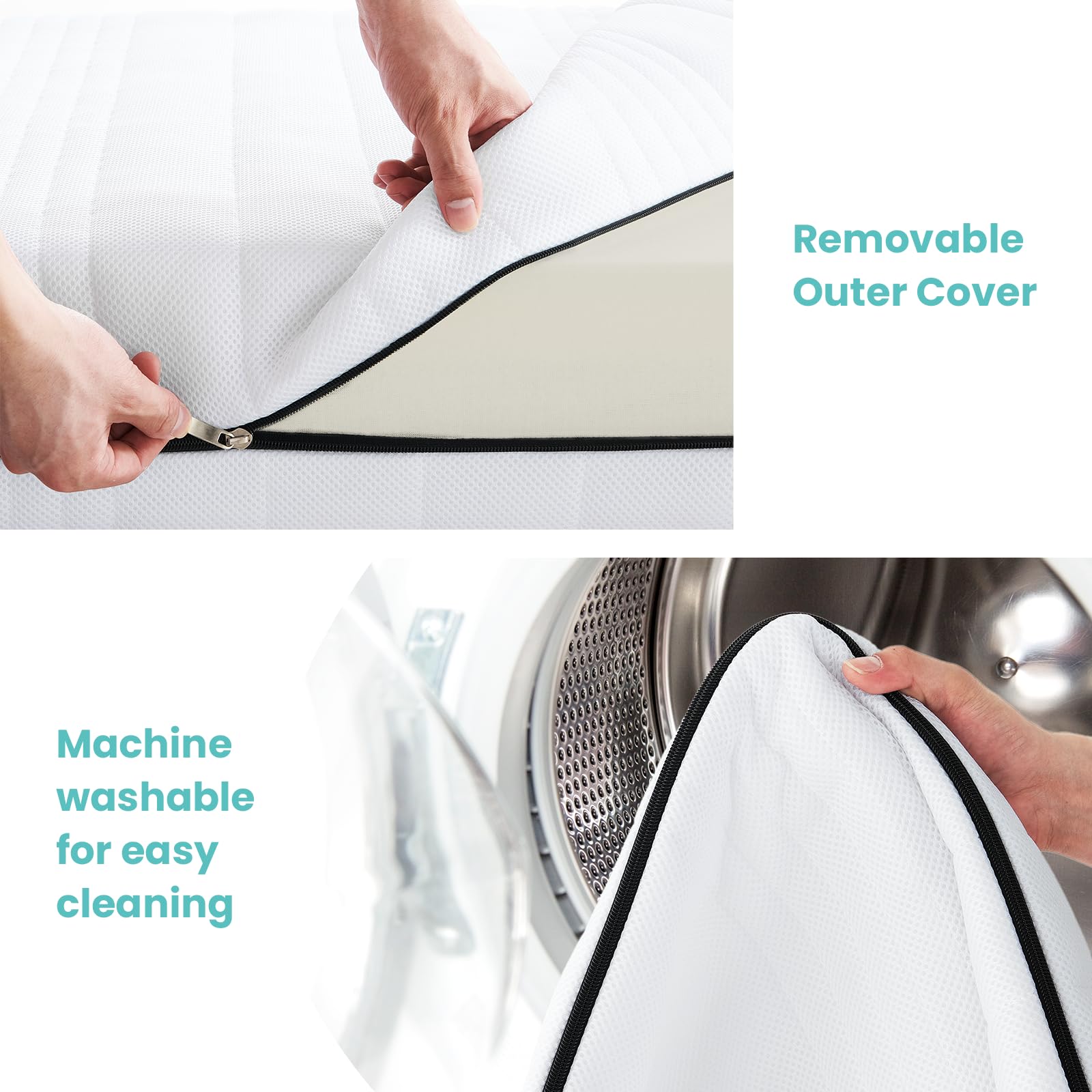 Dual-Sided Crib Mattress with Breathable Mesh Cover