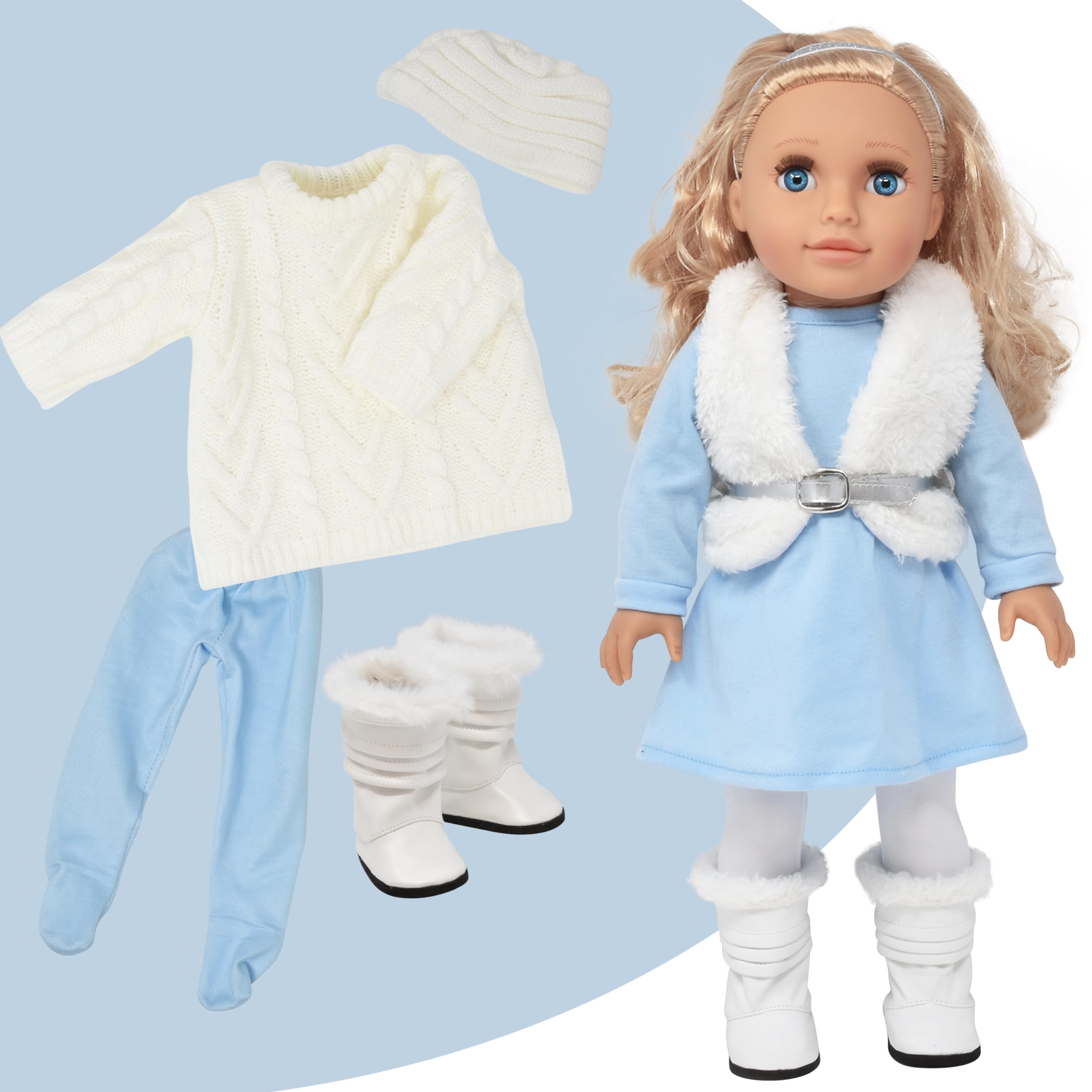 18 Inch Girl Doll with Clothes Set in Gift Box, Fashion Princess Doll