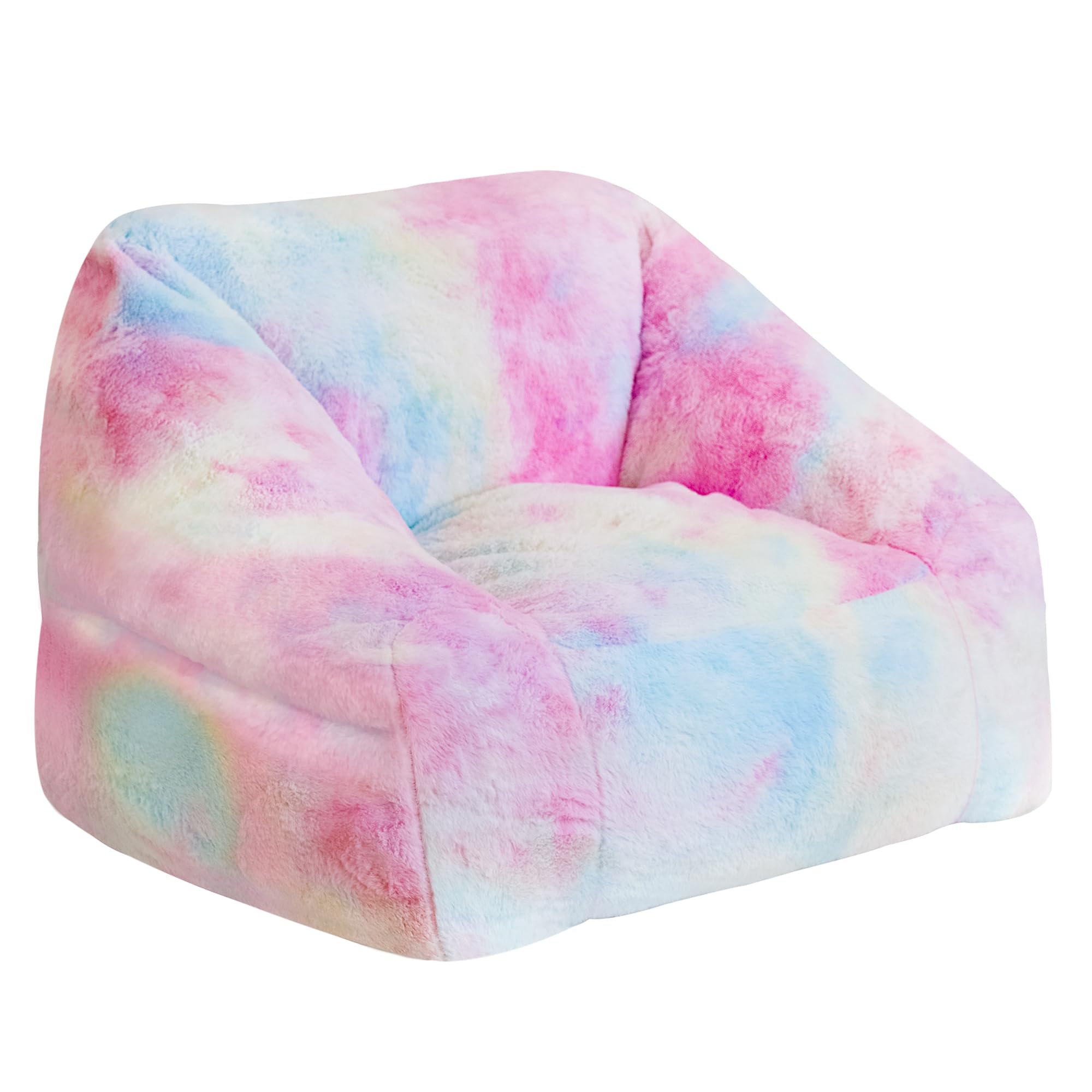 Bean Bag Chairs for Kids, 27" Modern Rainbow Colors Beanbag Sofa