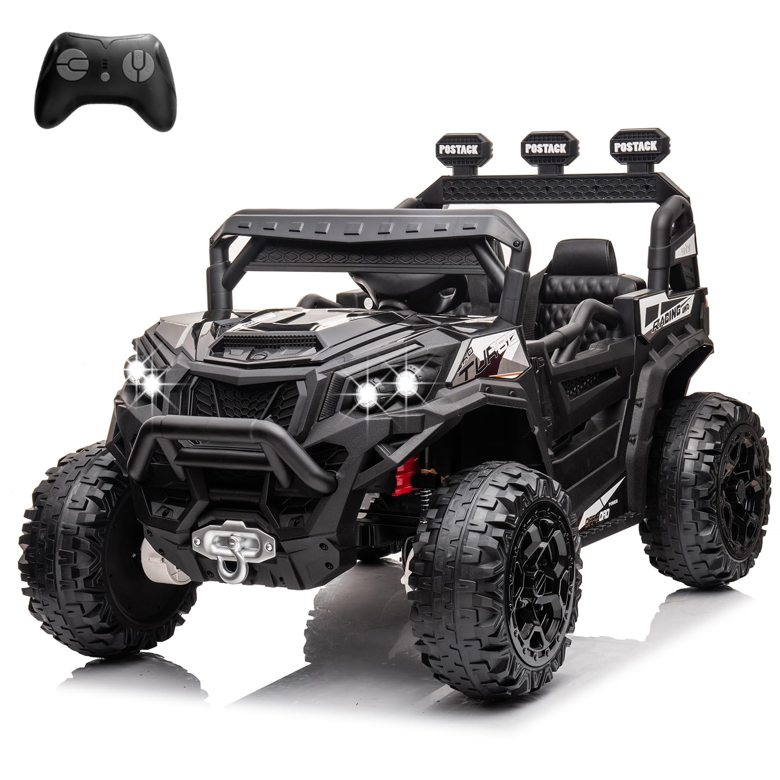4x4 Kids Ride On Car with Remote Control, 24V Battery Powered