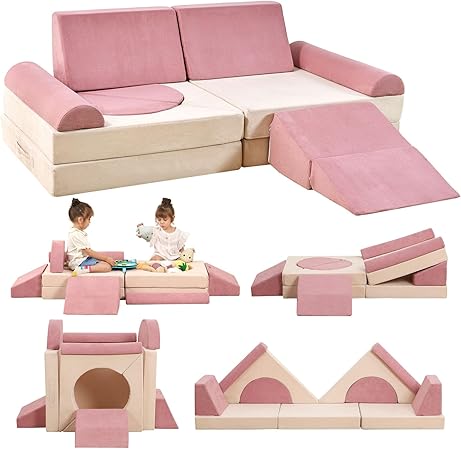 12PCS Modular Kids Play Couch, Kids Couch