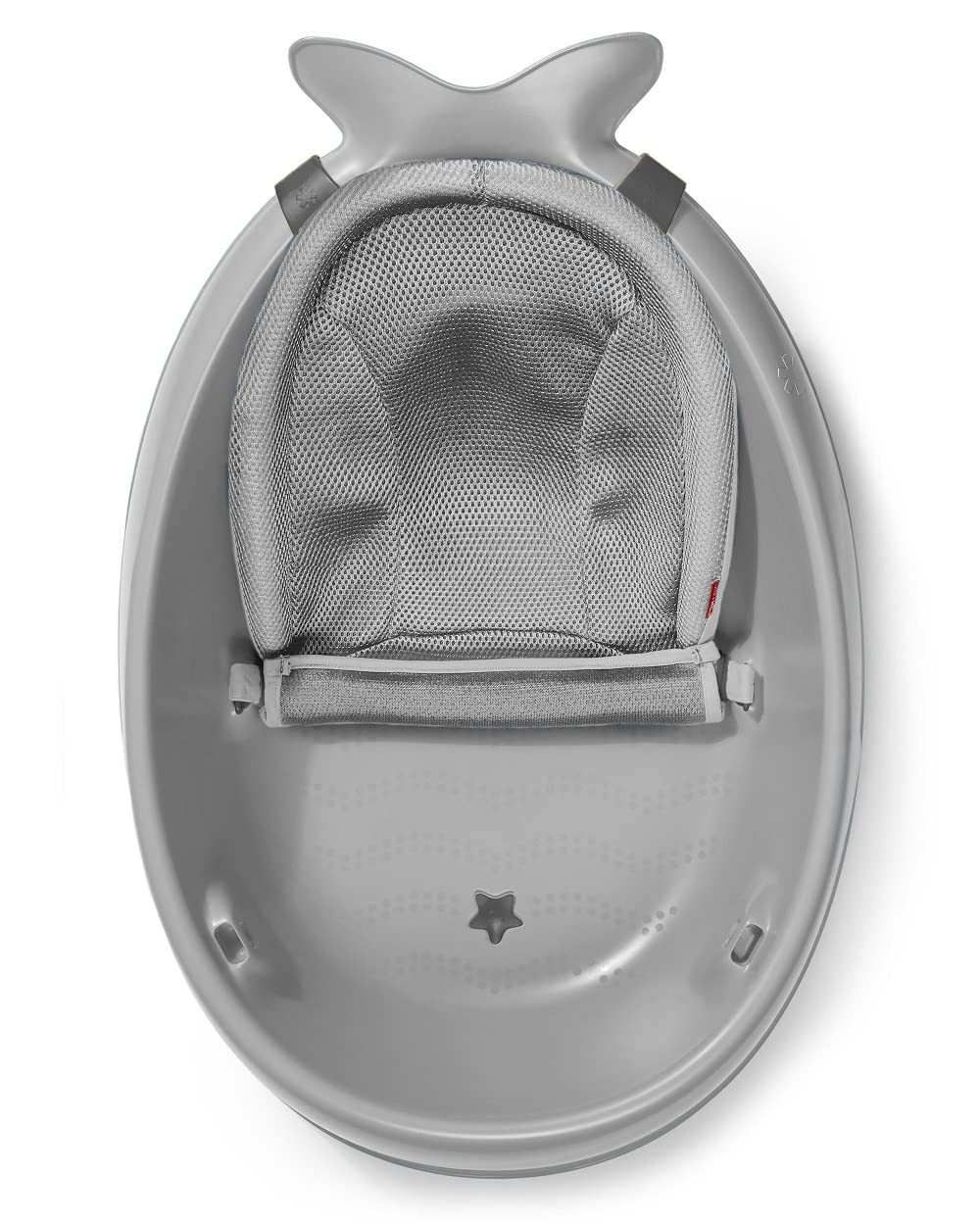 Infant Bath Tub 3-Stage Grow With Baby Smart Sling MOBY Bathtub Grey Age 0+