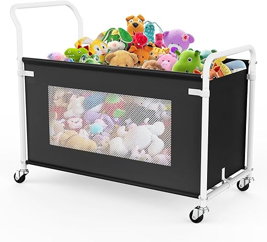 Extra Large Toy Box for Kids with 360° Rotating Wheels