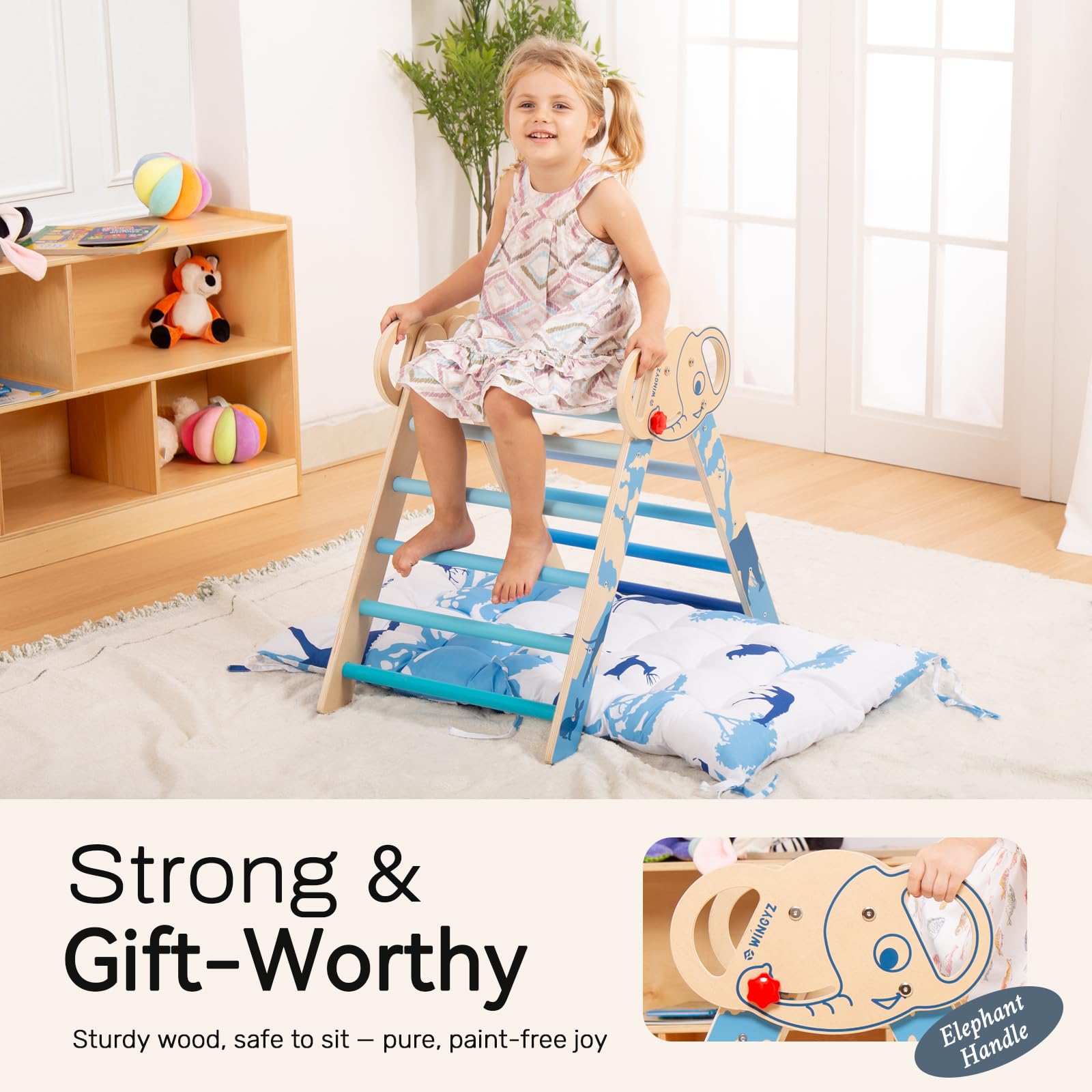 8-in-1 Pikler Triangle Climbing Set with Ramp and Arch