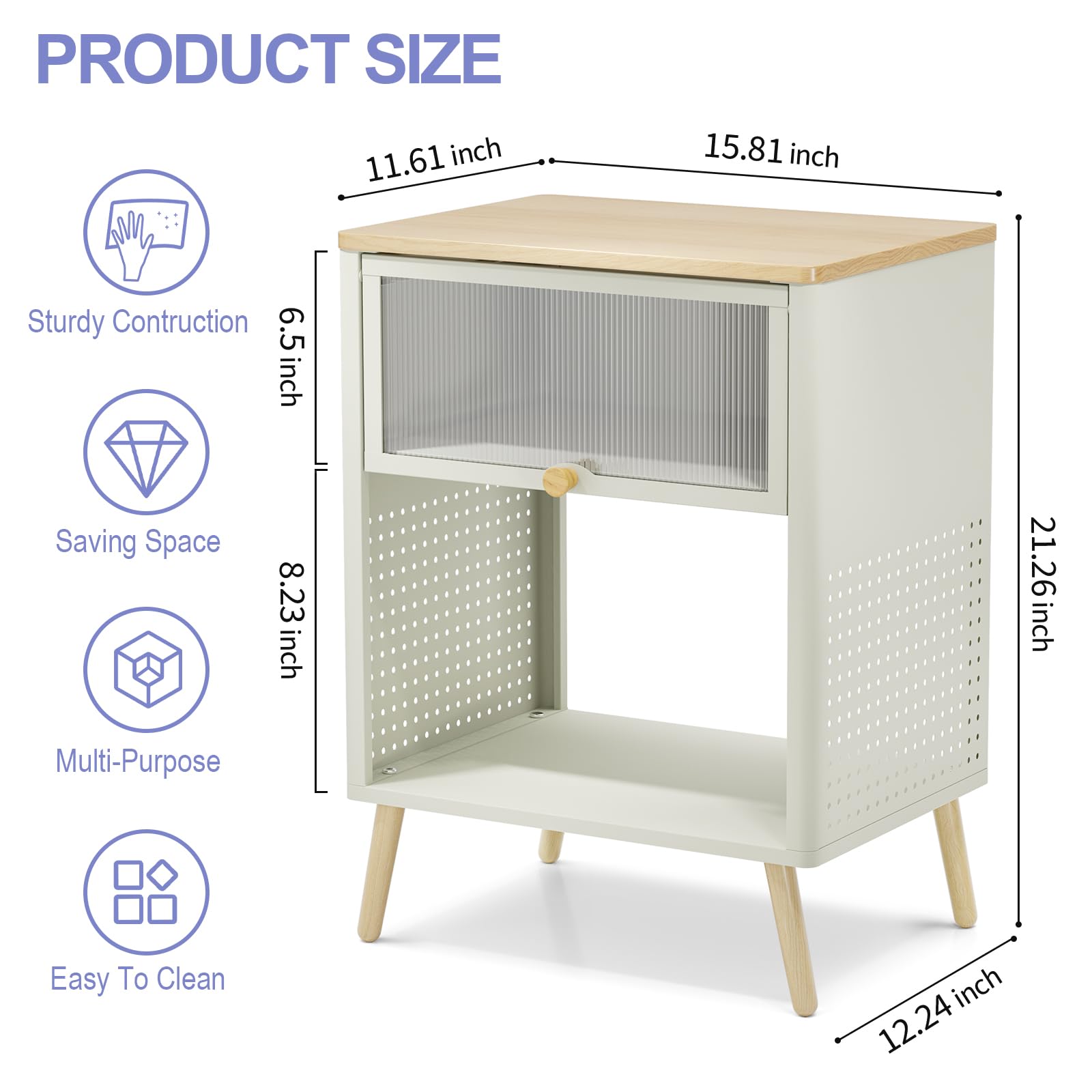 Small End Table with Storage Drawer