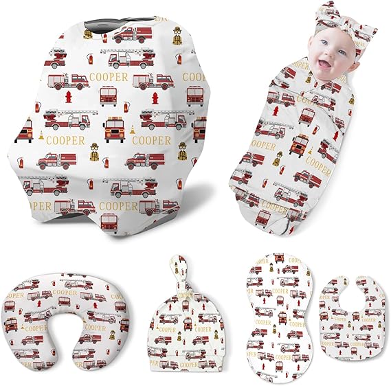 Custom Baby Nursing Swaddling Set: Personalized Custom Name Swaddle