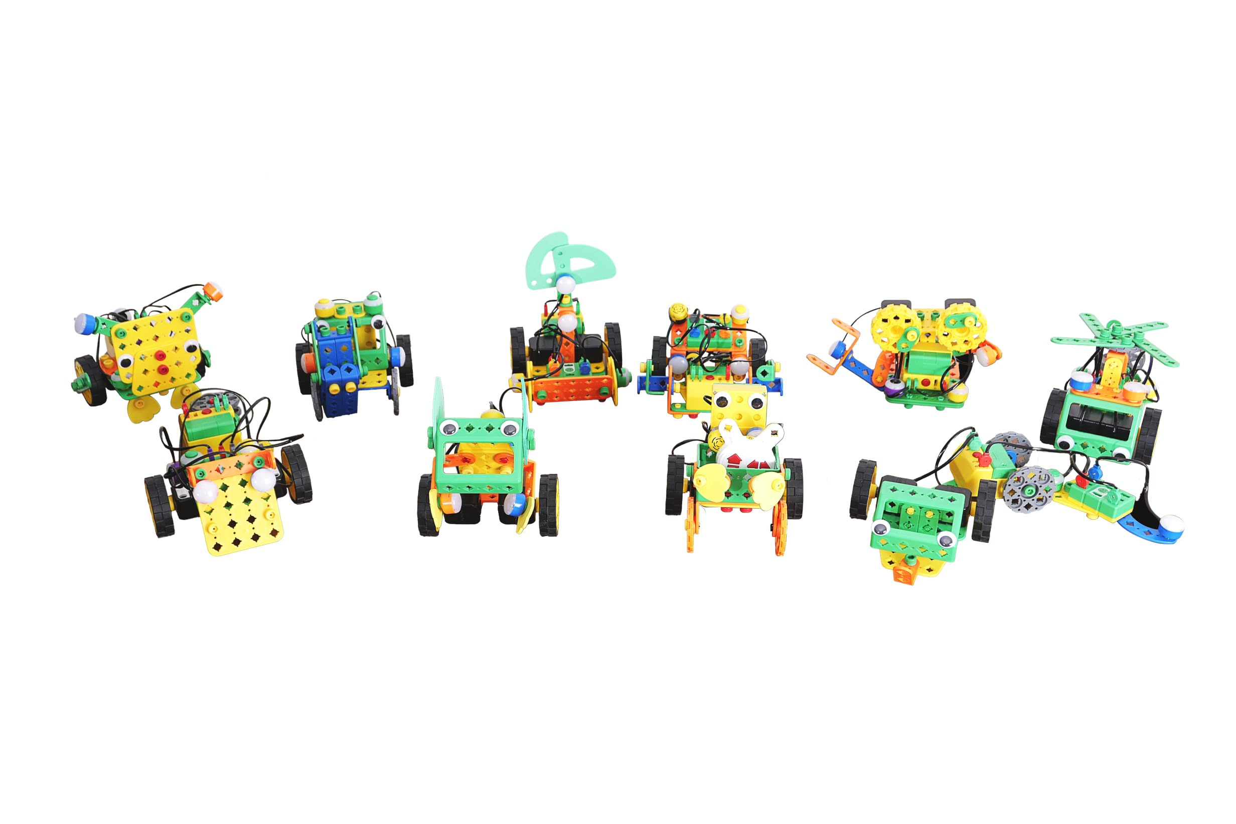Buildy Bots Ultimate Kit (10-in-1 Models) – Screen-Free Coding Robot, STEAM Educational