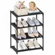 r 4 Tier Small Shoe Rack, Narrow Stackable Kids Toddler