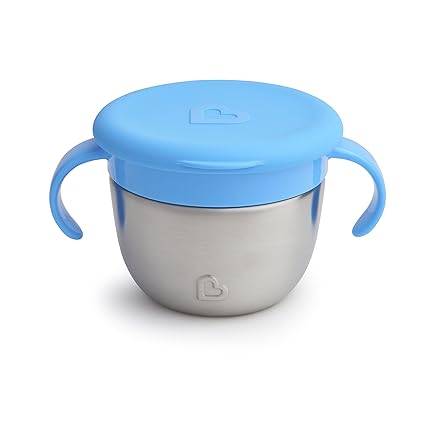 Snack+™ Stainless Steel Snack Catcher Cup with Lid, 9 Ounce, Blue, 1 Pack