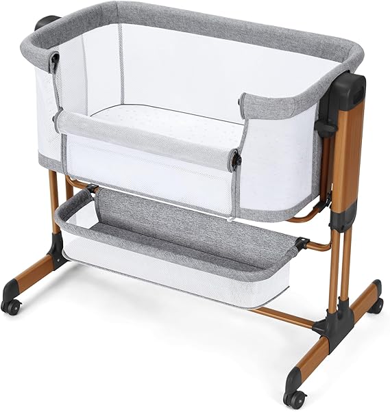 3-in-1 Baby Bassinet, Rocking Baby Bassinets Bedside Sleeper