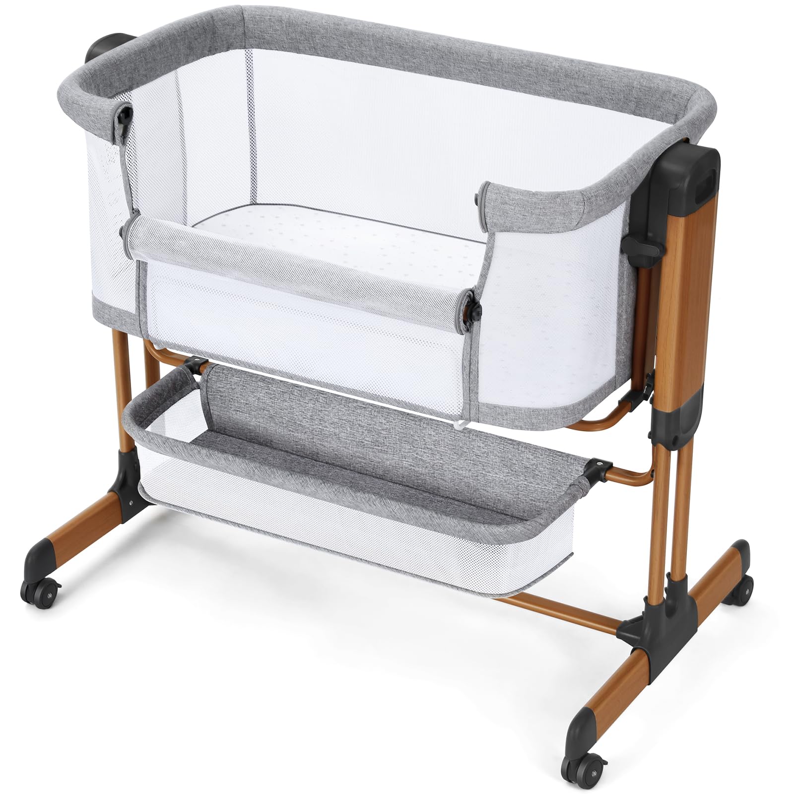 3-in-1 Baby Bassinet, Rocking Baby Bassinets Bedside Sleeper