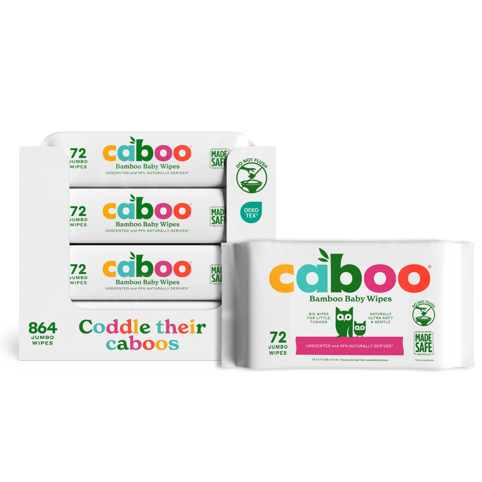 Wipes, Made with Bamboo Viscose, Certified Made Safe Ingredients