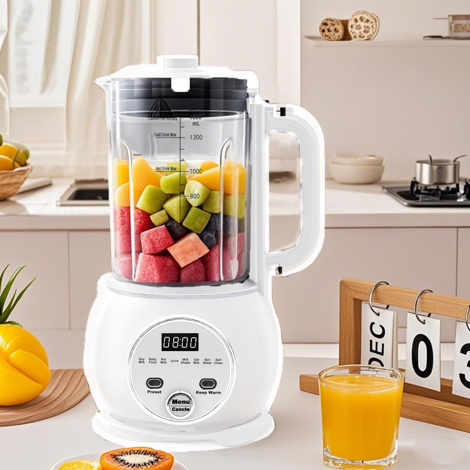 51oz Automatic Nut Milk Maker,10 in 1 Soy Milk Maker Machine 20 Blades