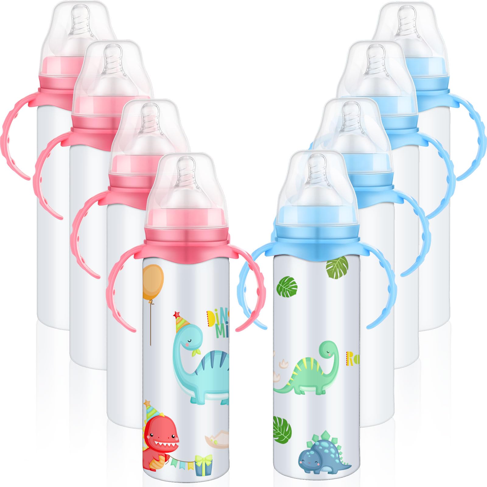 Sublimation Blank Sippy Cups with Handle 8oz, Non-toxic Stainless