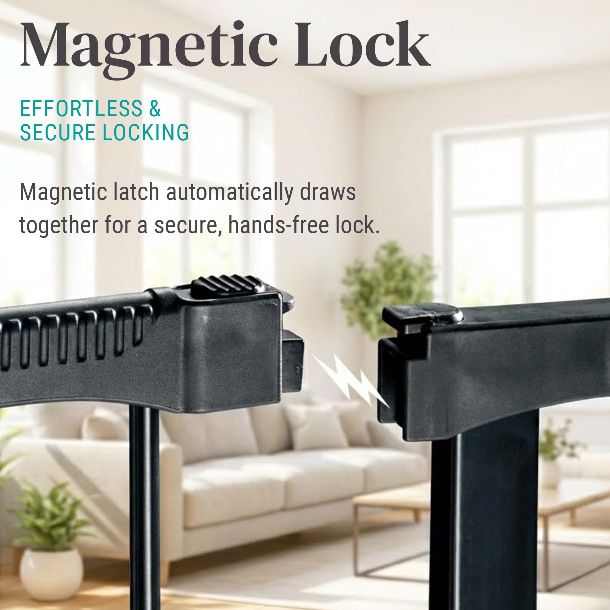 Custom Fit Auto-Closing Fireplace Safety Gate - Adjustable Hearth Enclosure