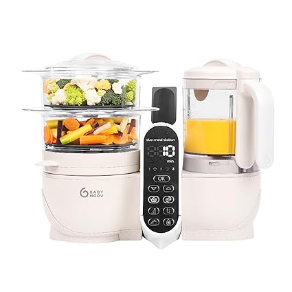 Meal Station Grey: Multi-Speed Baby Food Maker Steamer and Puree Blender