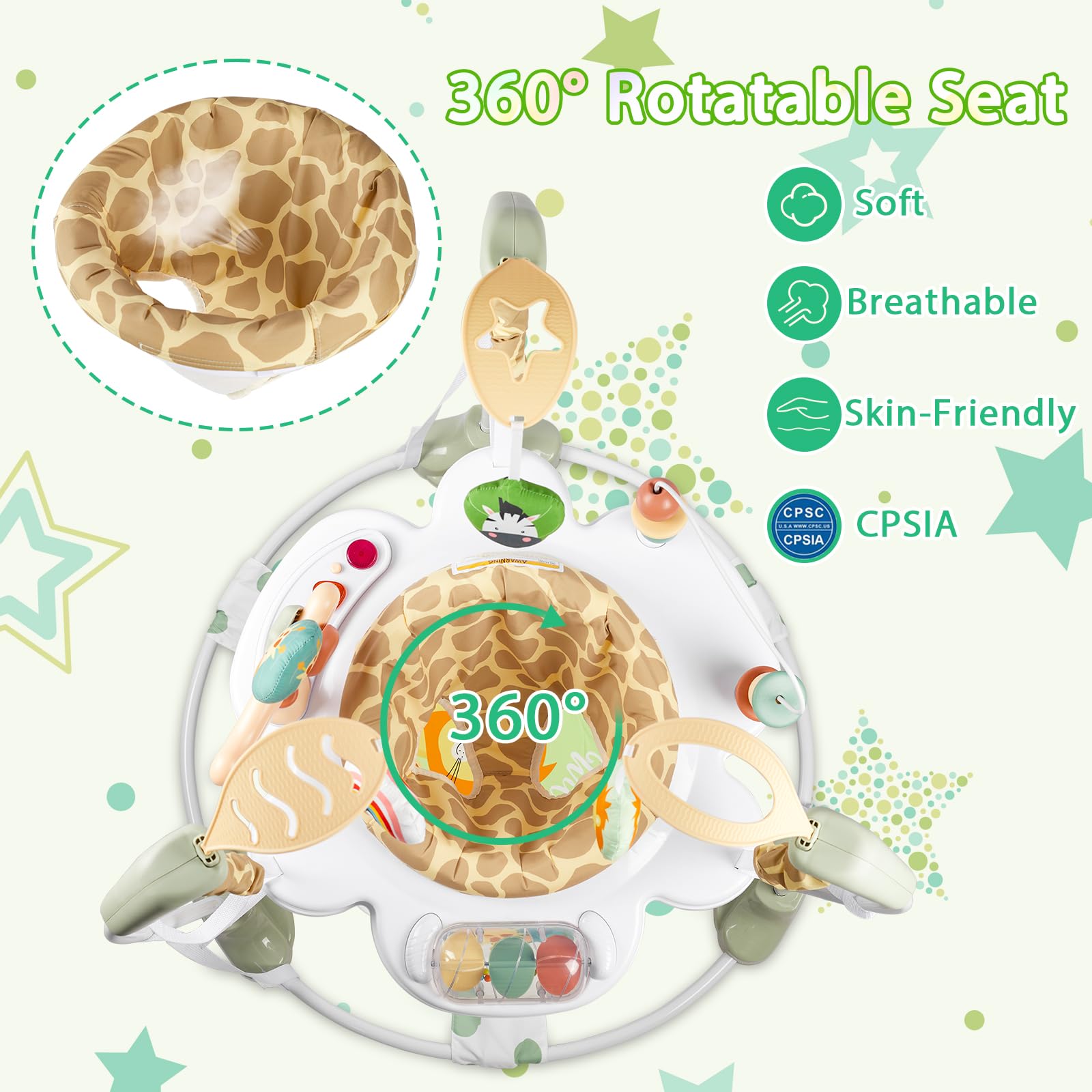 3-in-1 Baby Activity Center with Music and Lights