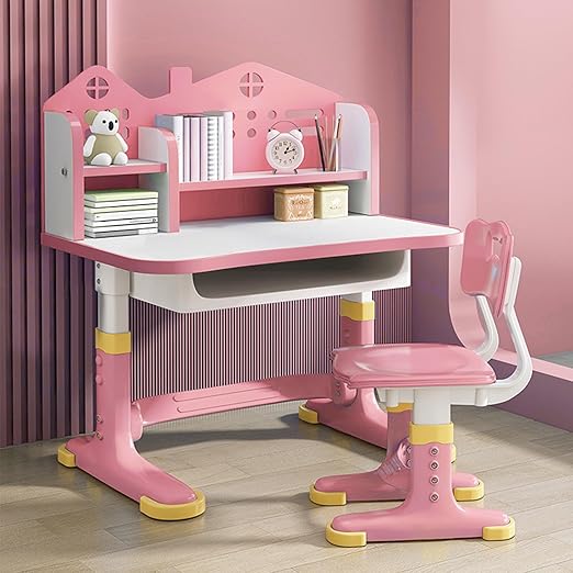 Upgraded Kids Desk and Chair Set, 50 Degree Tiltable&Height