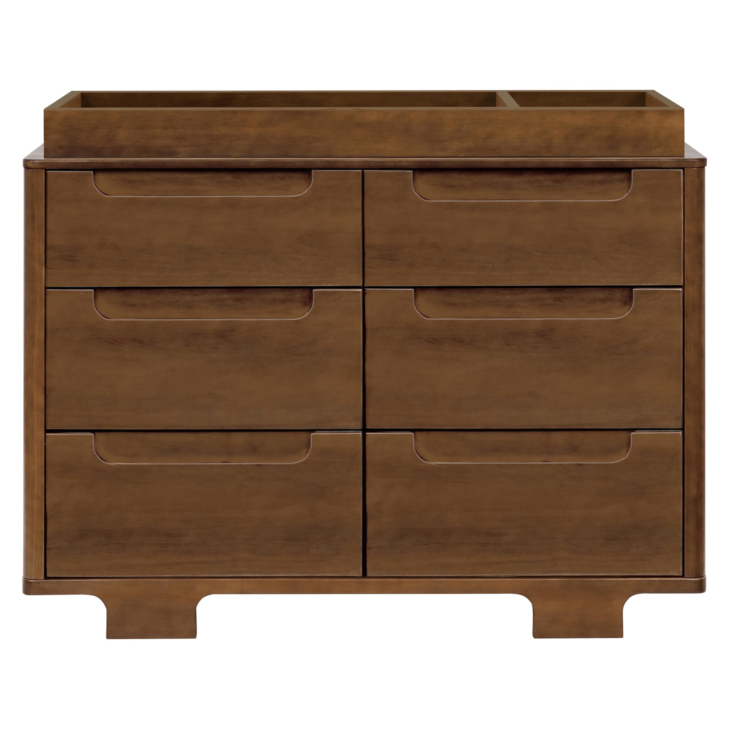 6-Drawer Dresser with Arched Feet and Curved Hand Grooves
