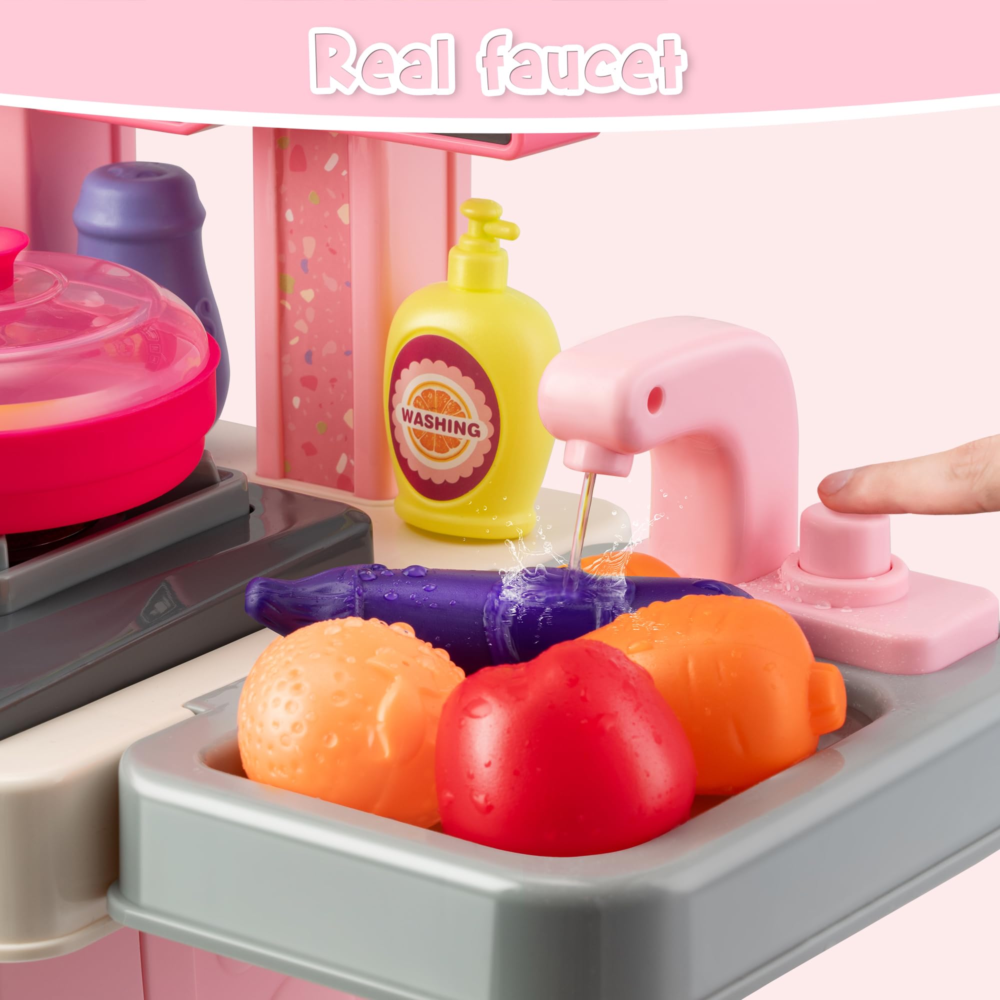 Kids Kitchen Playset with Lights and Sounds