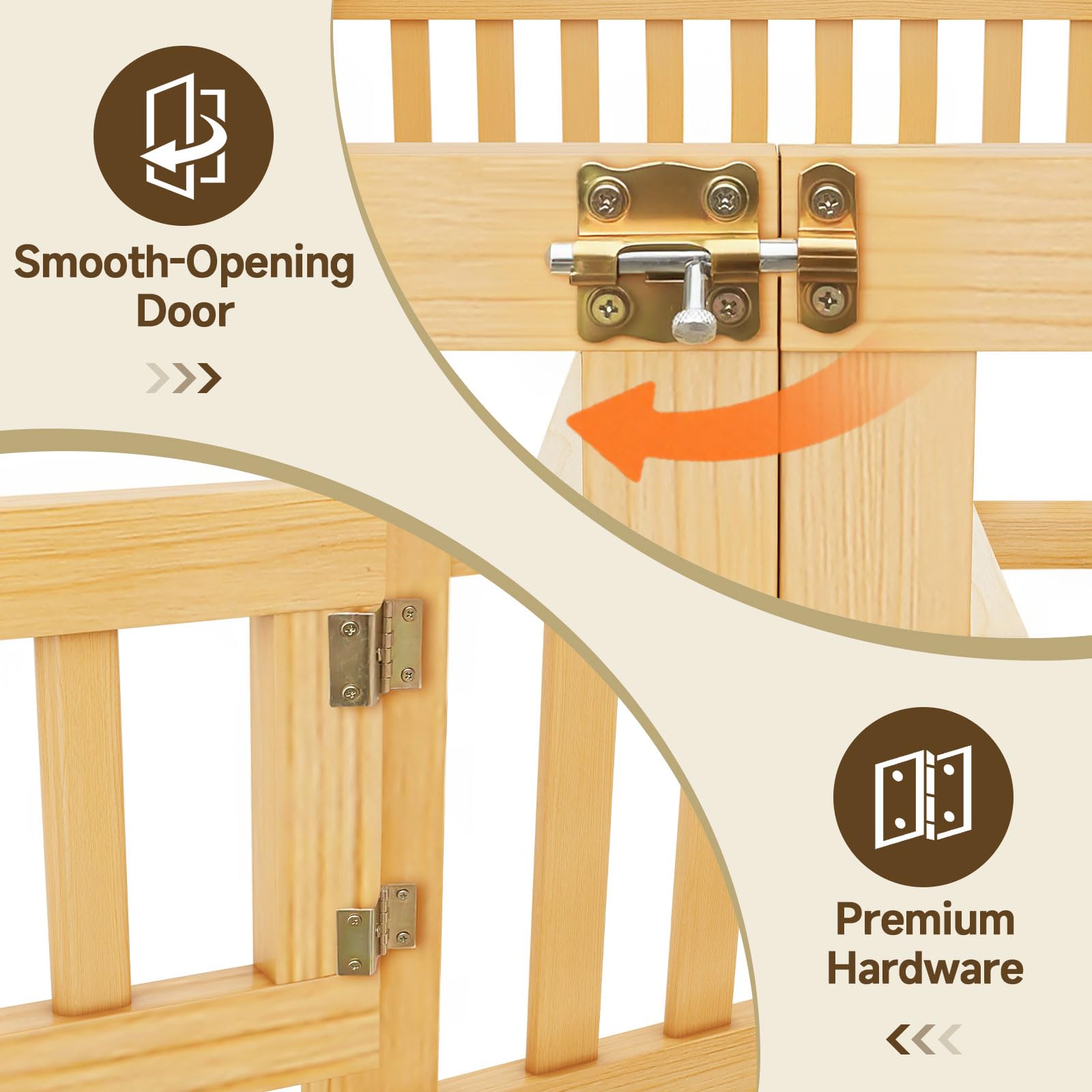 Queen Montessori Floor Bed with Rails and Door