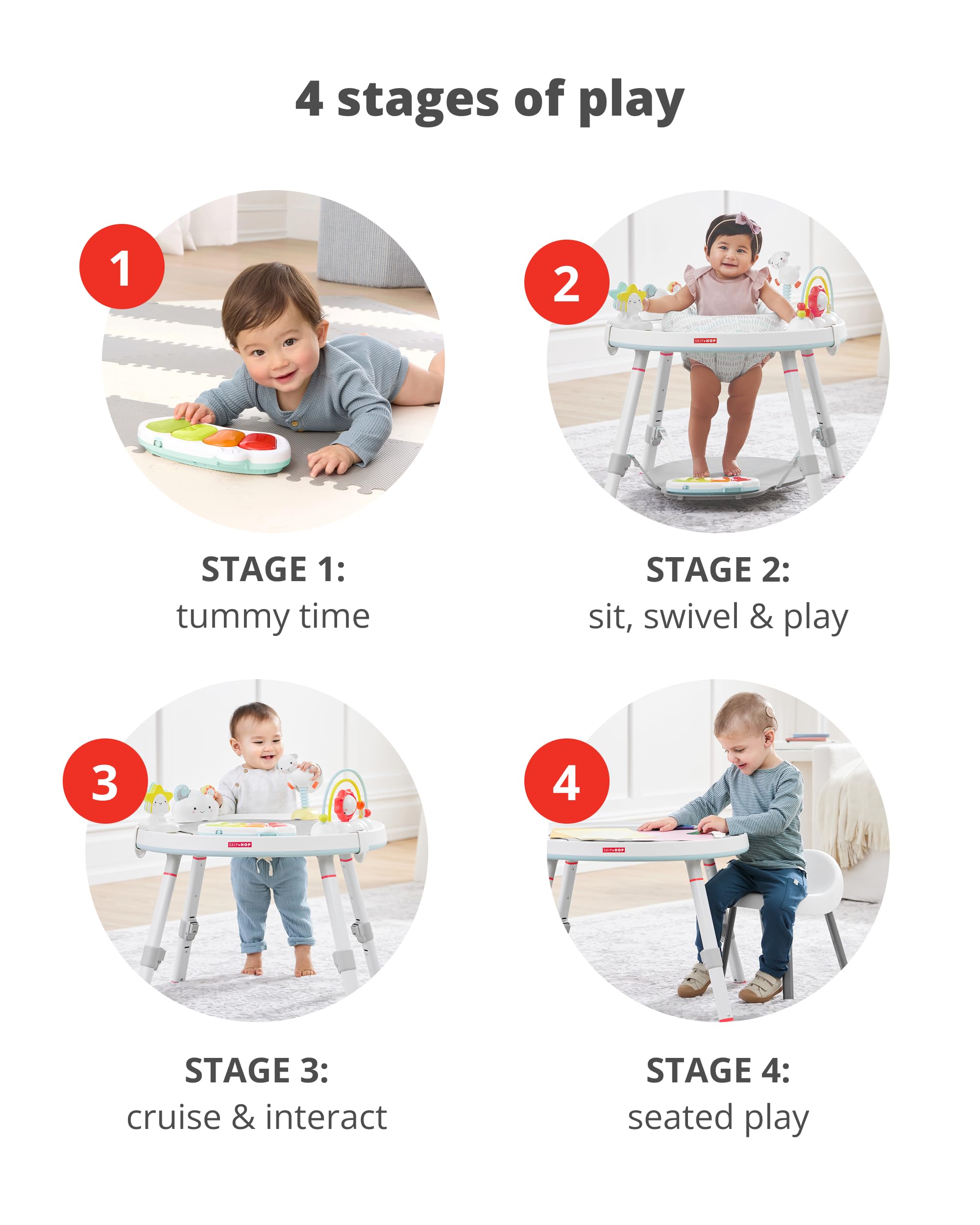 3-Stage Baby Activity Center with Musical Piano