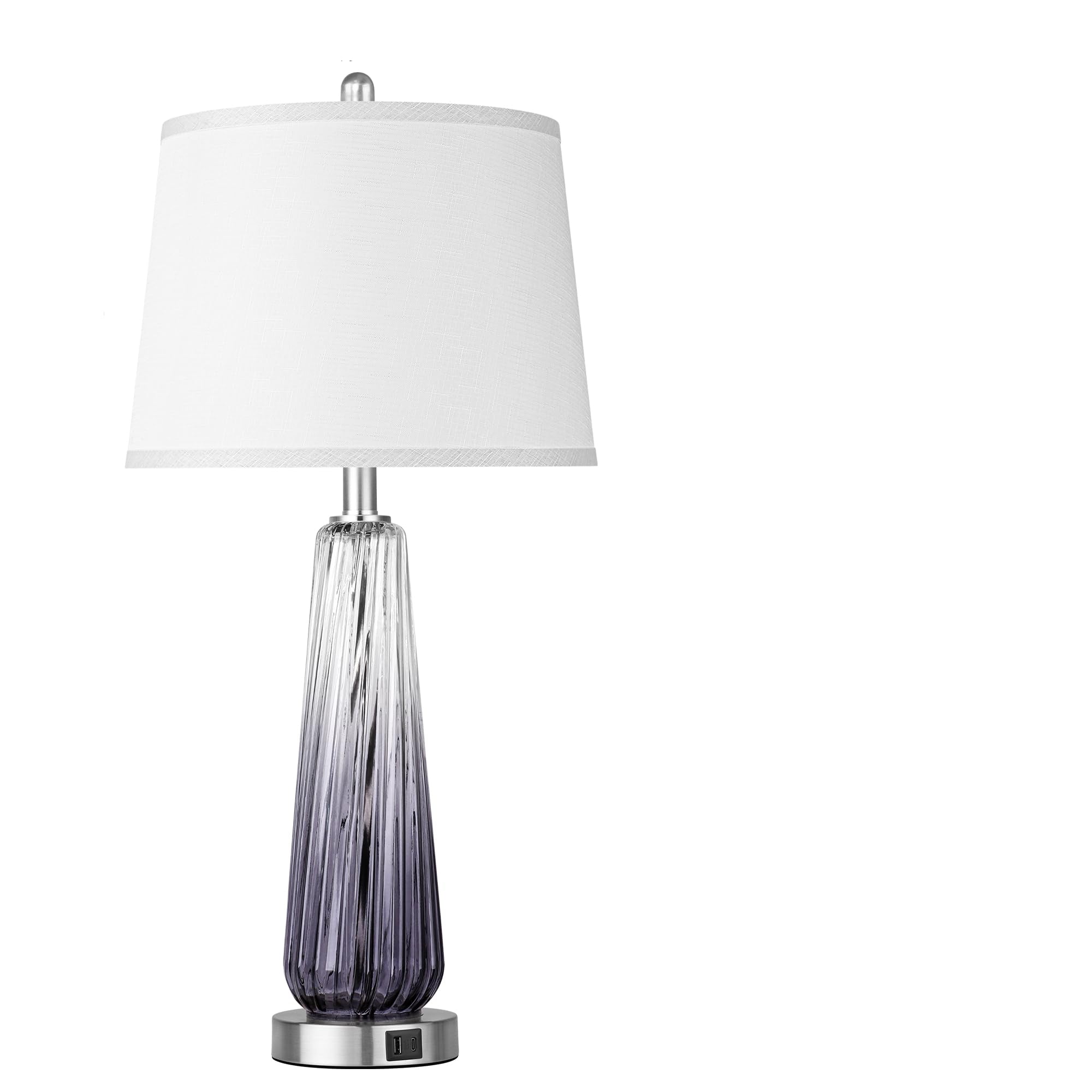 Lamps Set of 2, Modern Bedside Lamps for Bedrooms with USB A+C