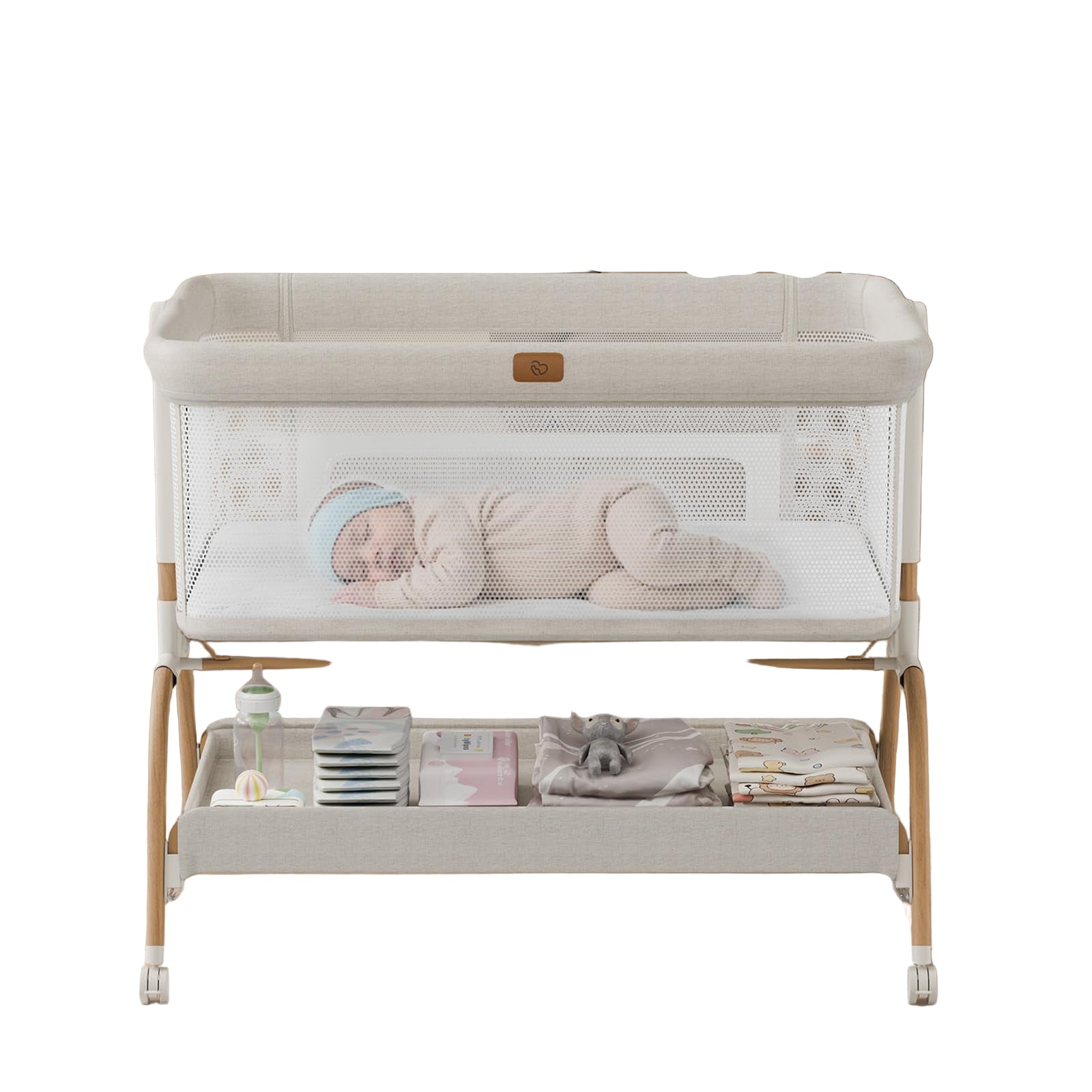 Baby Bassinet Bedside Crib, 3-in-1 Baby Bassinet Bedside