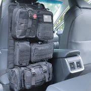 Tactical Car Seat Back Organizer Hanger Bag with 5 Detachable Molle Pouch